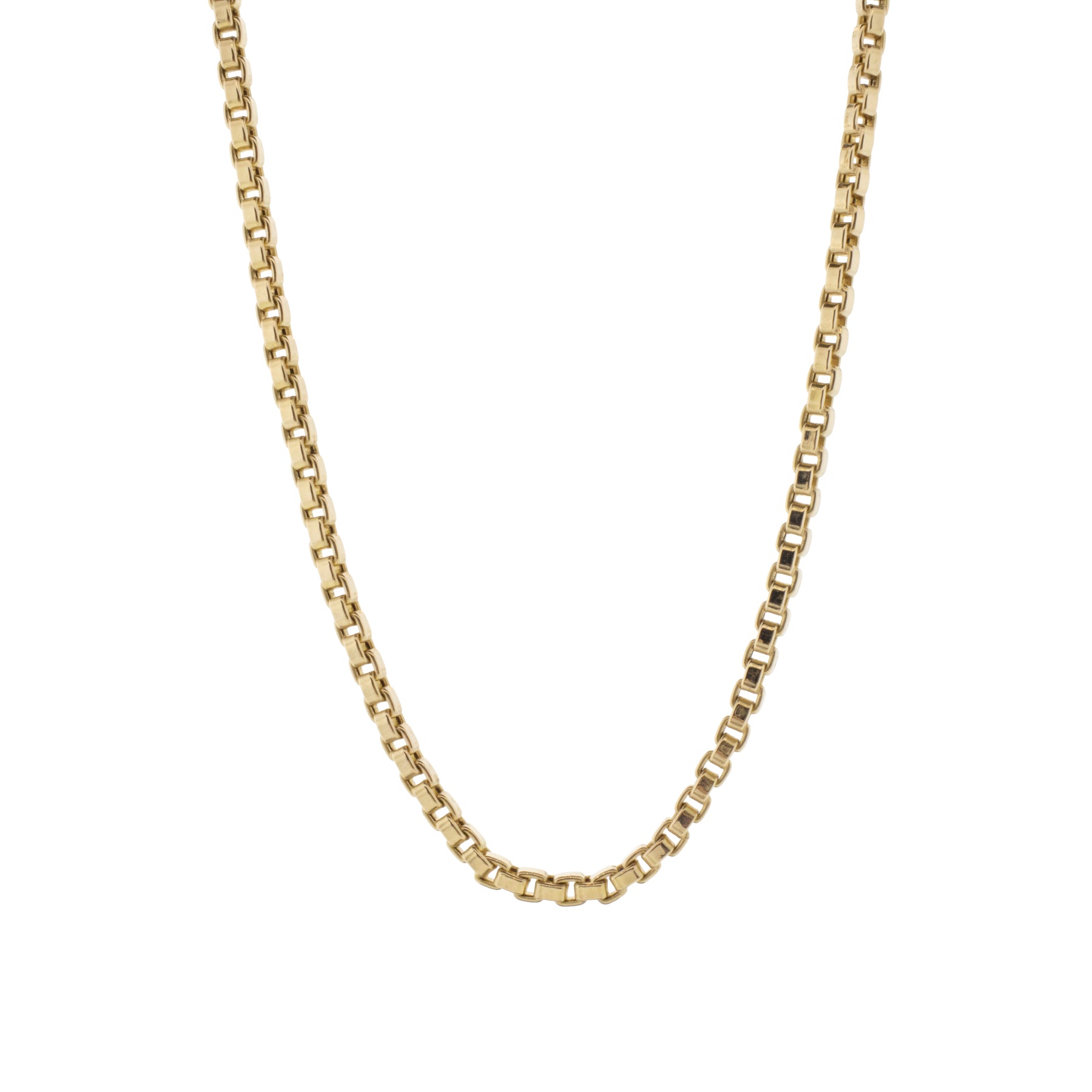 18K Yellow Gold Square Rolo Chain