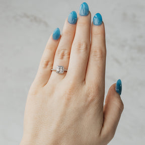 Platinum Tiffany & Co Cushion Cut Halo Engagment Ring