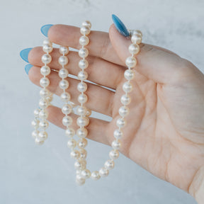 32" 7mm Off-White Akoya Pearl Opera Strand