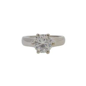 Near Colorless Moissanite Solitaire Ring