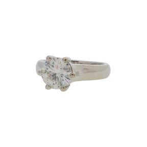 Near Colorless Moissanite Solitaire Ring