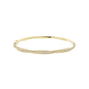 18K Yellow Gold Graff Diamond Hinge Bangle Bracelet