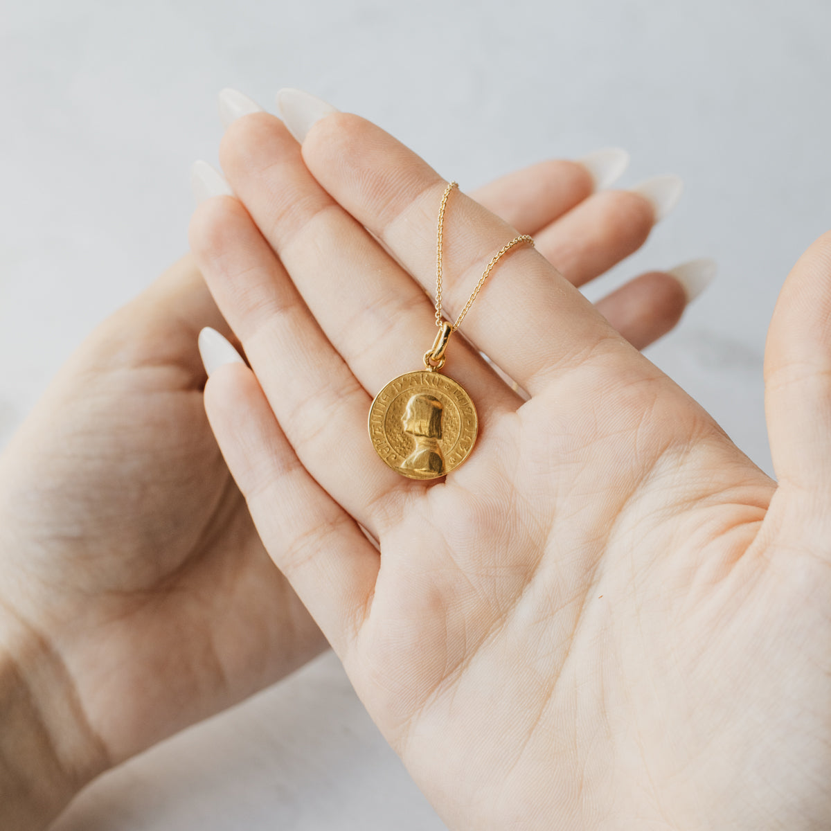 Joan of Arc Medallion Pendant Necklace