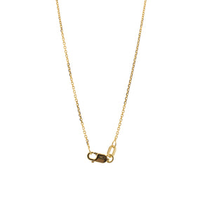 14K Yellow Gold Converted Amethyst & Seed Pearl Pendant With Cable Chain