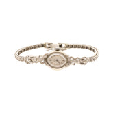 14K White Gold Mid-Century Ladies Diamond Croton Watch