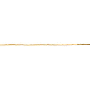 14K Yellow Gold Italian 8.5" 1mm Wide Box Chain Bracelet