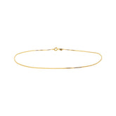14K Yellow Gold Italian 8.5" 1mm Wide Box Chain Bracelet