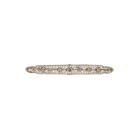10K White Gold Diamond Brooch