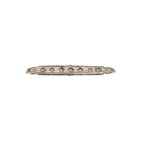 10K White Gold Diamond Brooch