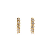 14K Yellow Gold 1.20ctw Diamond Hoop Earrings