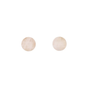 14K Yellow Gold 8mm Rose Quartz Studs