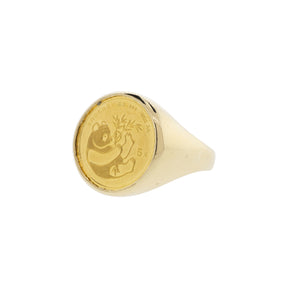 14K Yellow Gold 1984 5 Yuan Coin Ring
