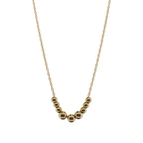 14K Yellow Gold 16" Ball Bead Necklace