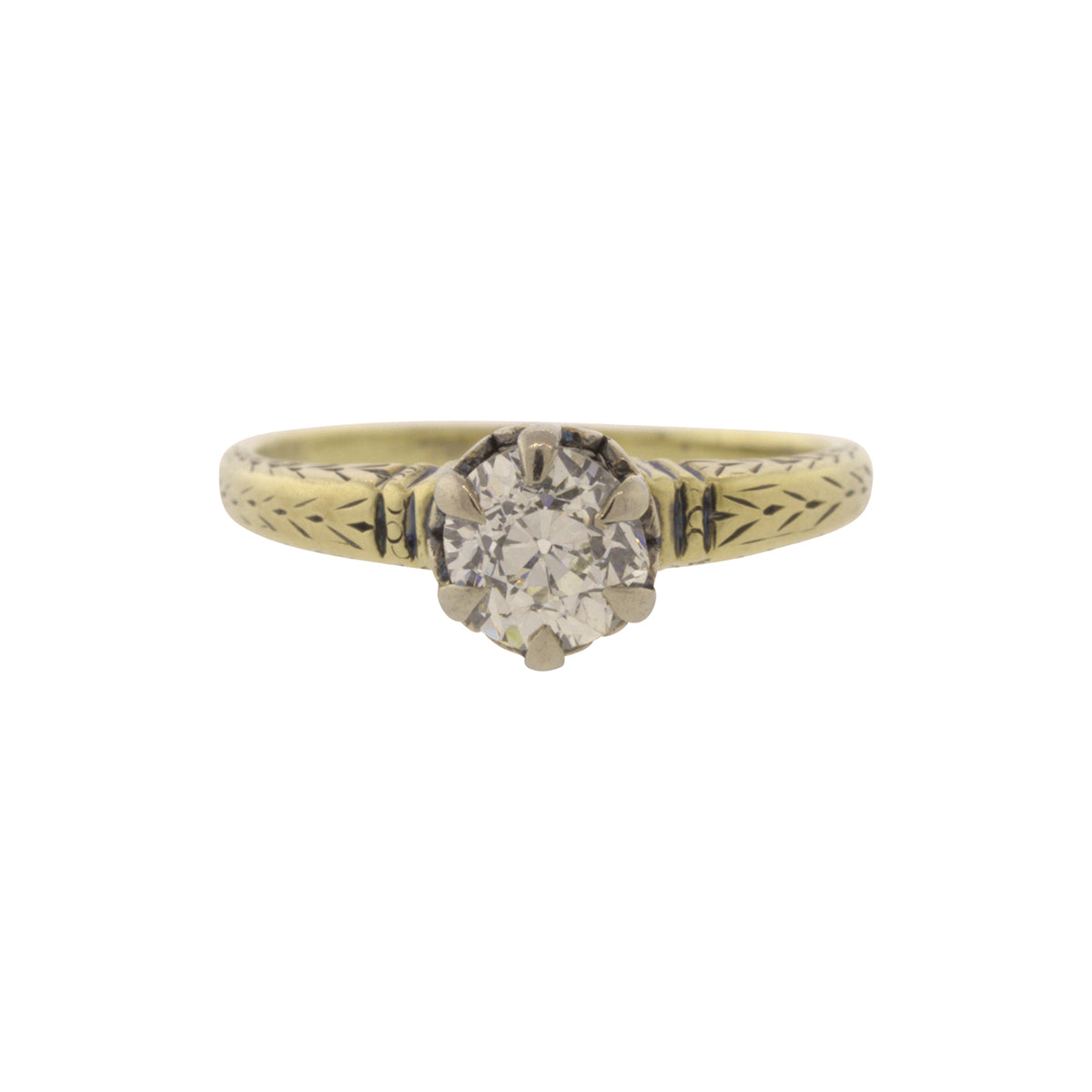 Victorian 0.69ct Old Mine Cut Solitaire Diamond Ring