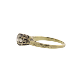 Victorian 0.69ct Old Mine Cut Solitaire Diamond Ring