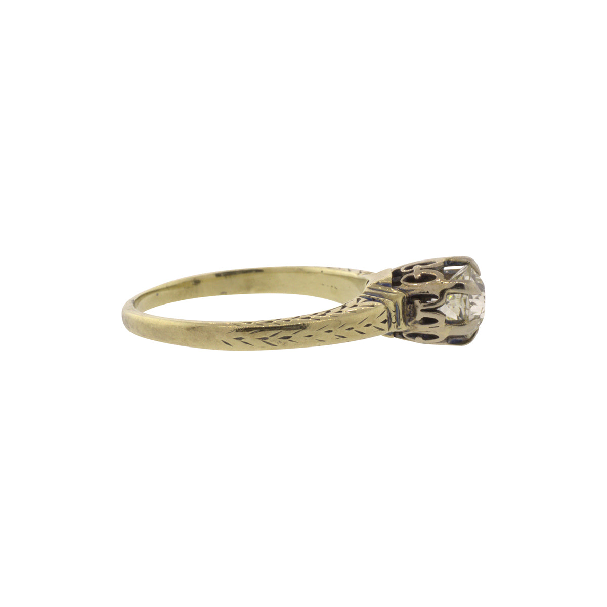 Victorian 0.69ct Old Mine Cut Solitaire Diamond Ring