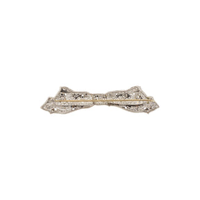 Platinum Edwardian Diamond Ribbon Brooch