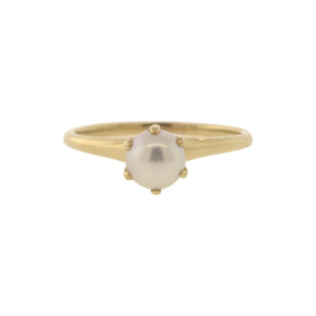 5.50mm Akoya Pearl Claw-Prong Ring