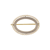 14K Yellow & White Gold Negative Space Brooch