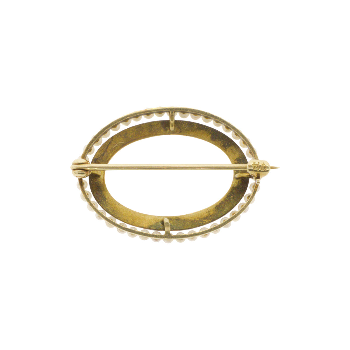 14K Yellow & White Gold Negative Space Brooch