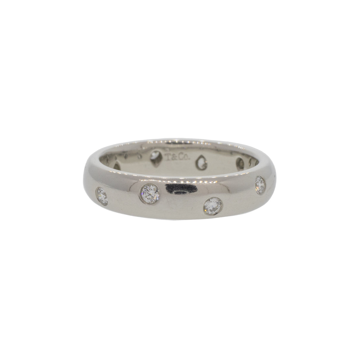 Platinum Scattered Diamond Eternity Band