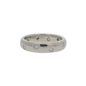 Platinum Scattered Diamond Eternity Band