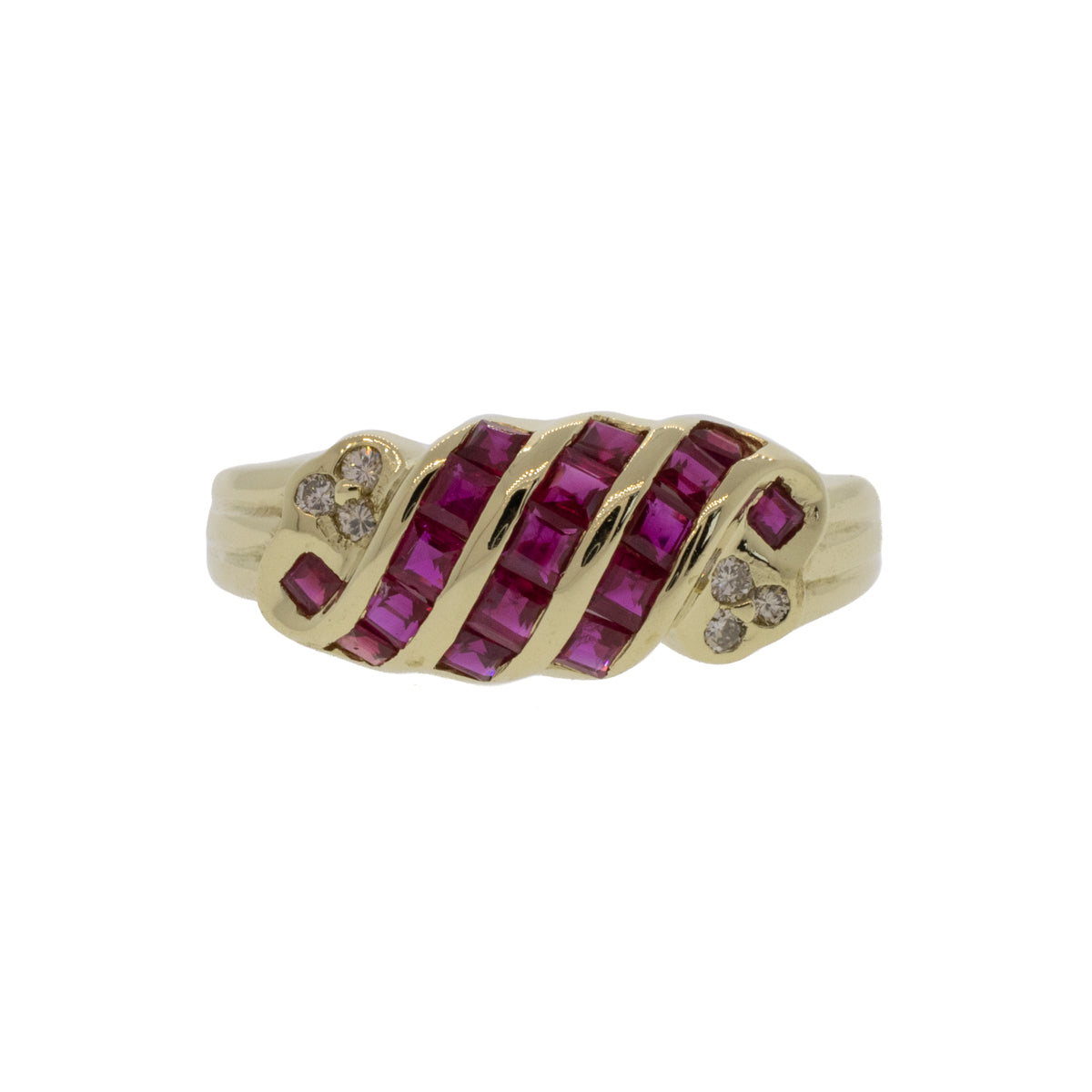 Twisted Ruby Cocktail Ring