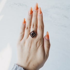 10K Yellow Gold Antique Garnet Ring