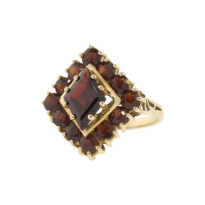 10K Yellow Gold Antique Garnet Ring