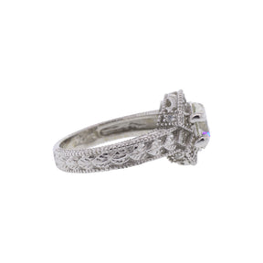 14K White Gold 1.94ctw Diamond Halo Ring