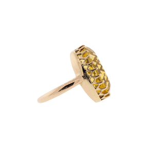 10K Yellow Gold Oval Citrine Ring