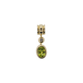 14K Yellow Gold Peridot & Diamond Pendant