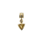 14K Yellow Gold Citrine & Diamond Pendant