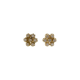 Single Cut Diamond Cluster Stud Earrings