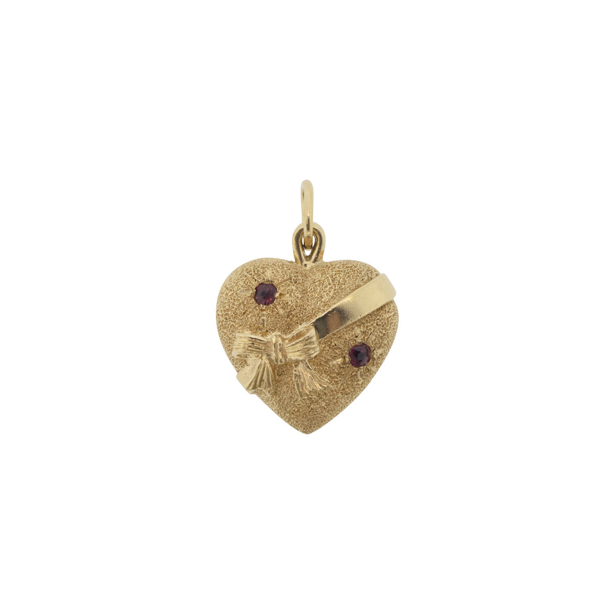 14K Yellow Gold Puffy Heart Charm