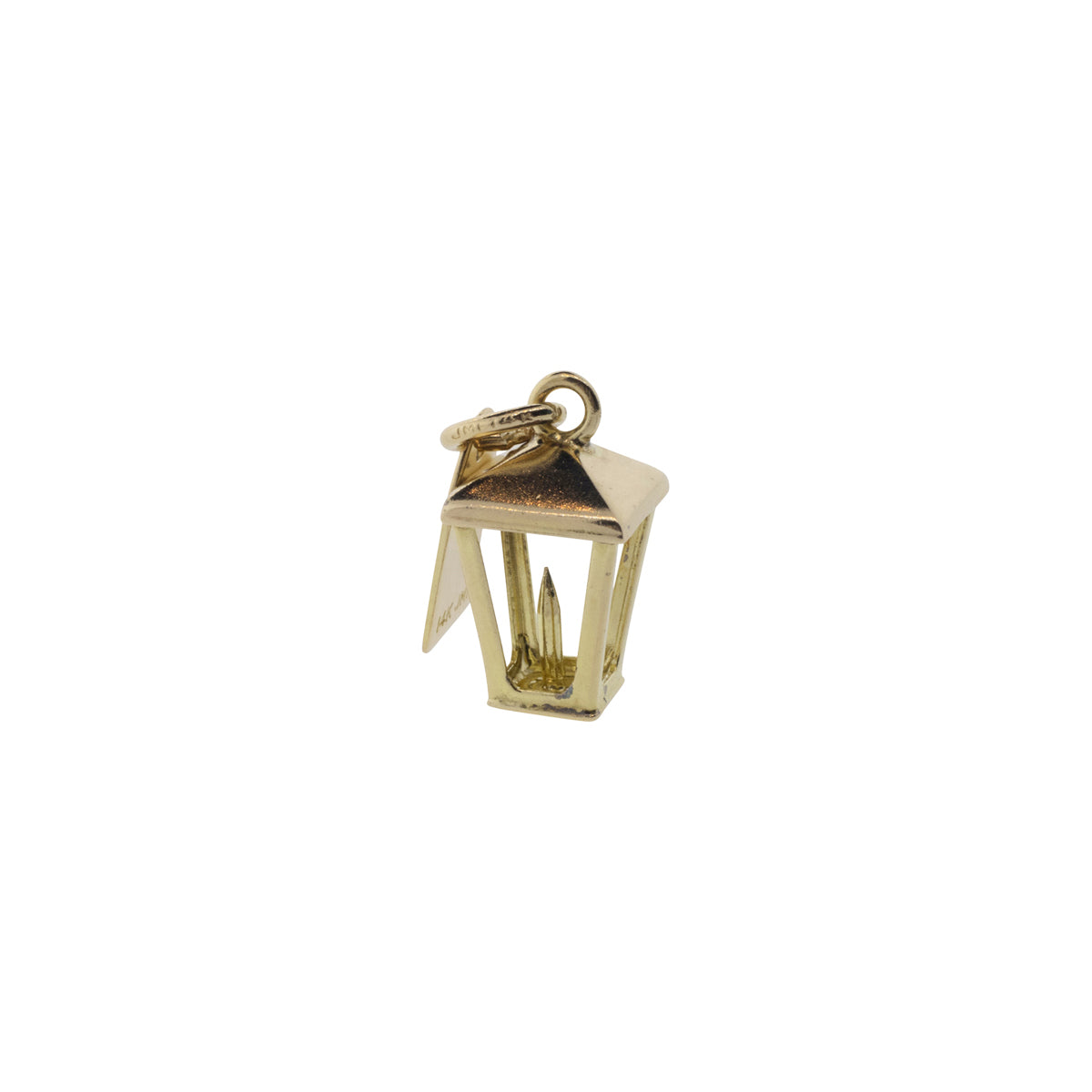14K Yellow Gold Lantern Charm