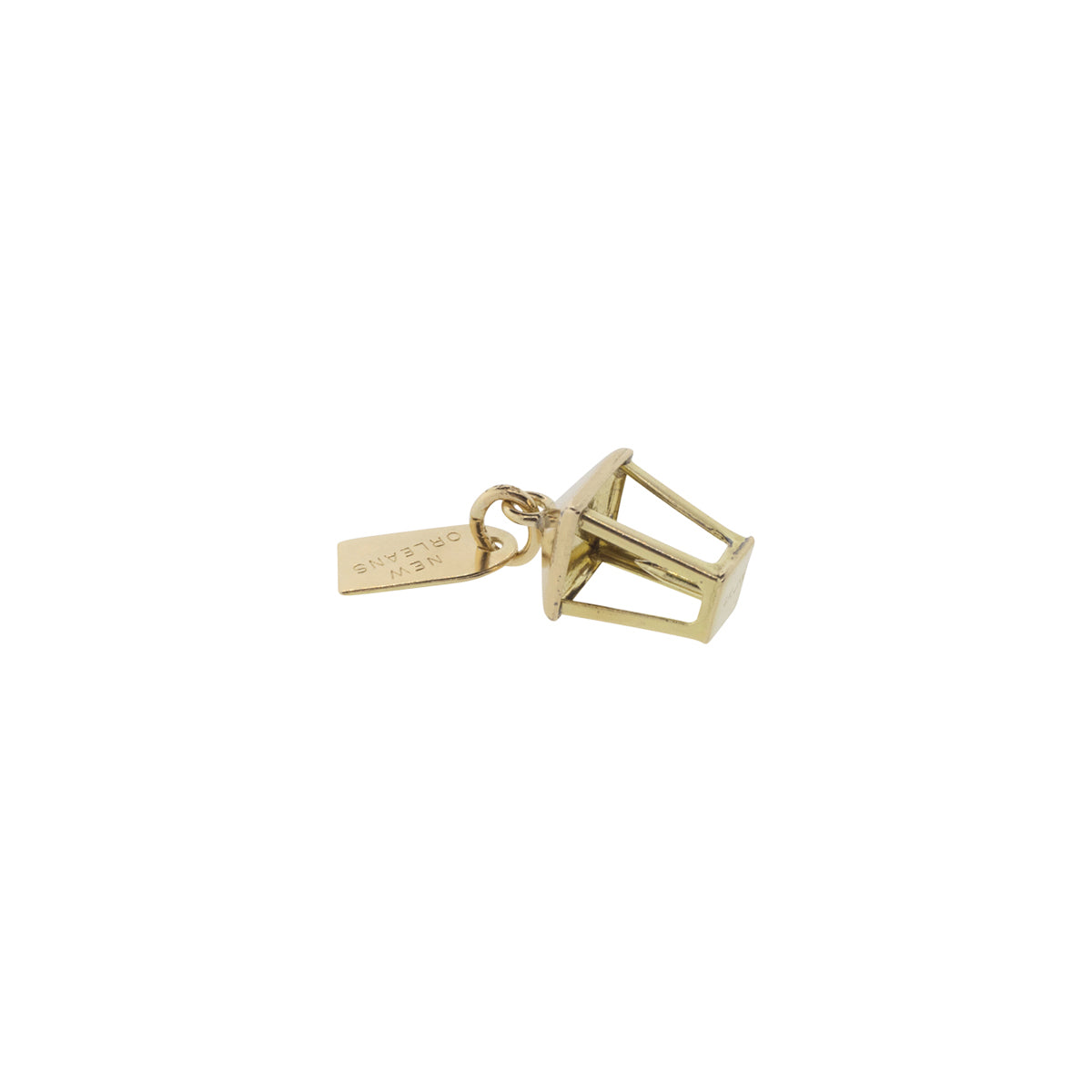 14K Yellow Gold Lantern Charm