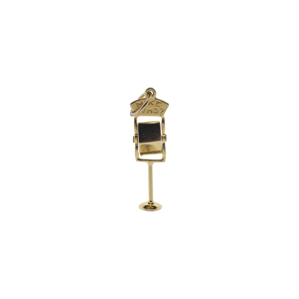 14K Yellow Gold Microphone Charm
