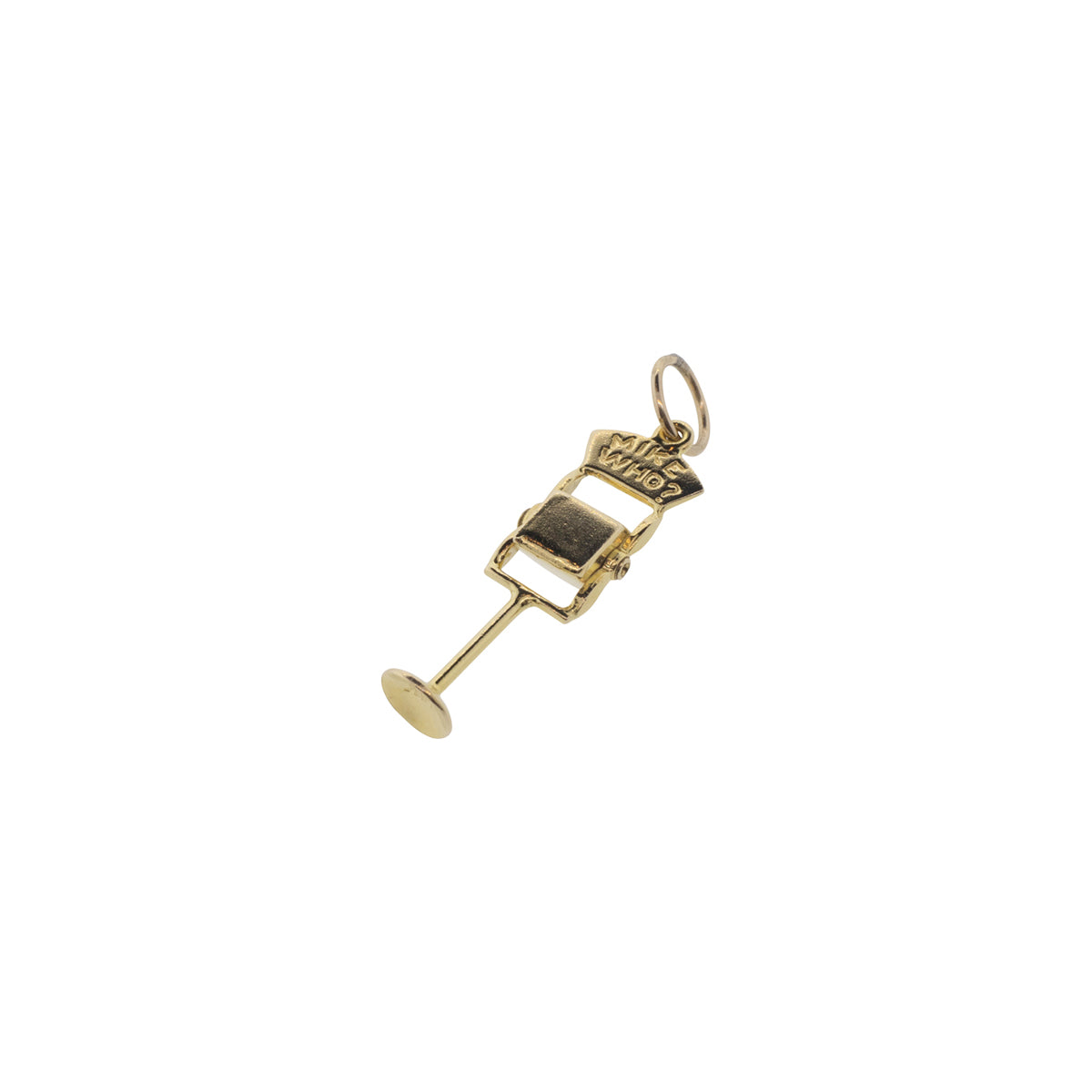 14K Yellow Gold Microphone Charm