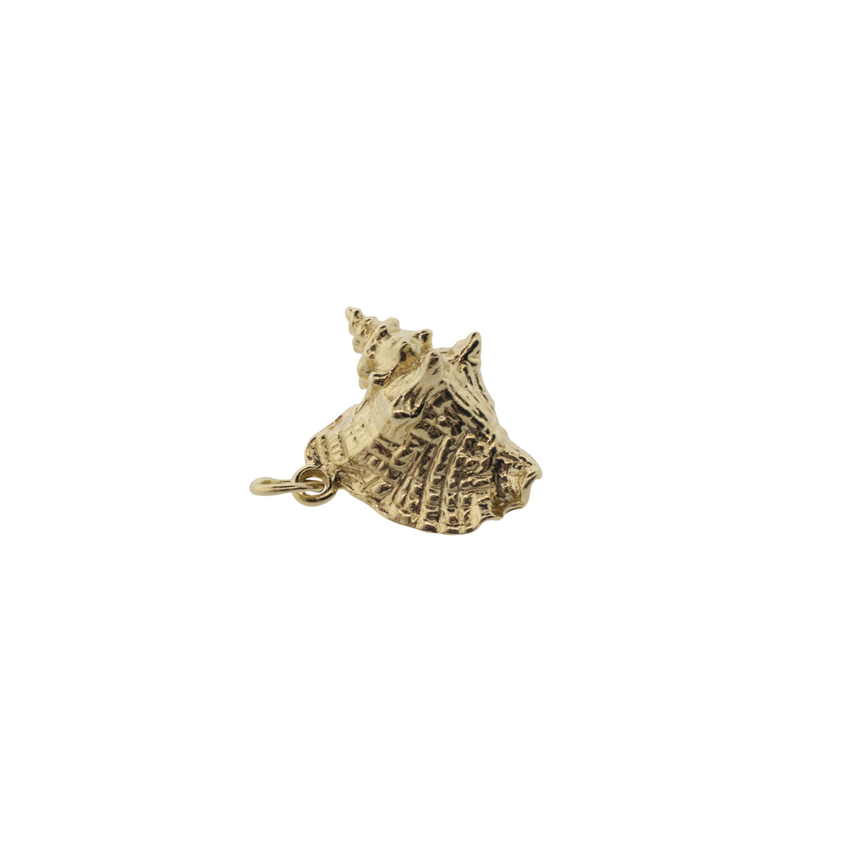 18K Yellow Gold Shell Charm