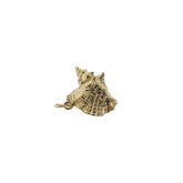 18K Yellow Gold Shell Charm