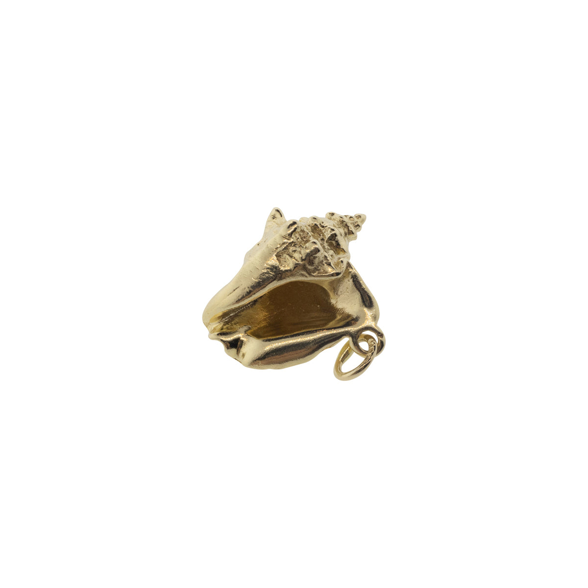 18K Yellow Gold Shell Charm