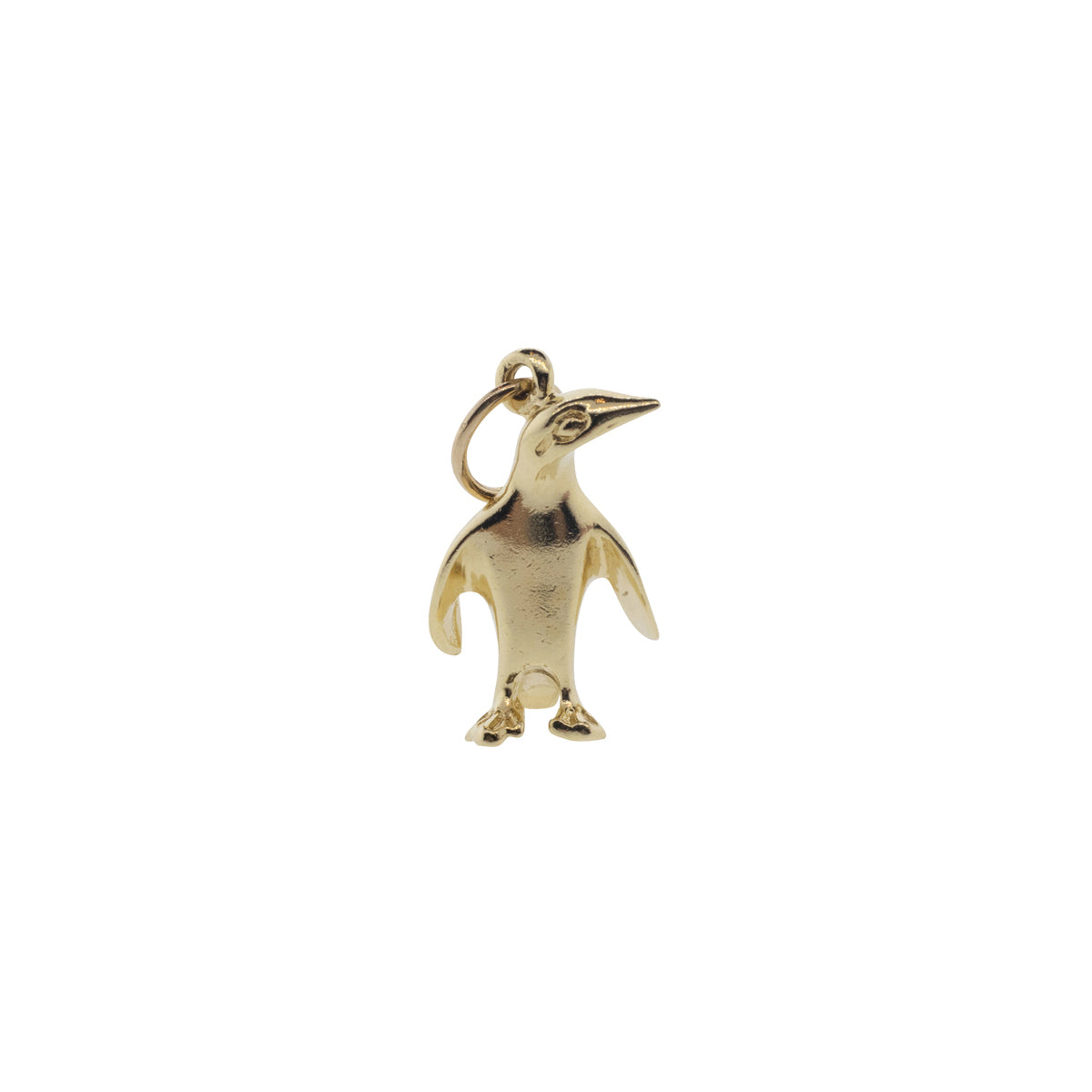 14K Yellow Gold Penguin Charm