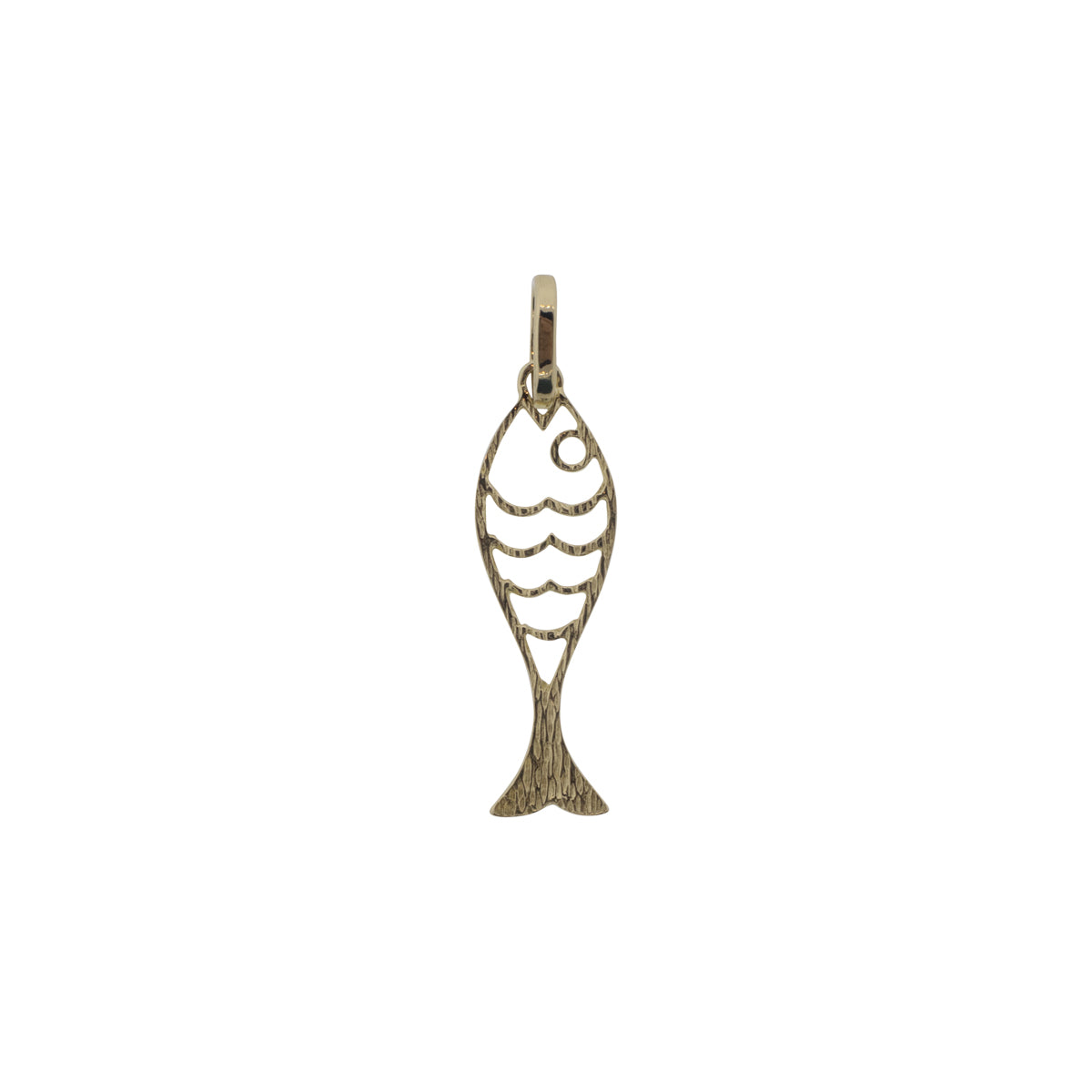 14K Yellow Gold Fish Charm