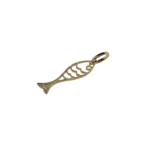 14K Yellow Gold Fish Charm