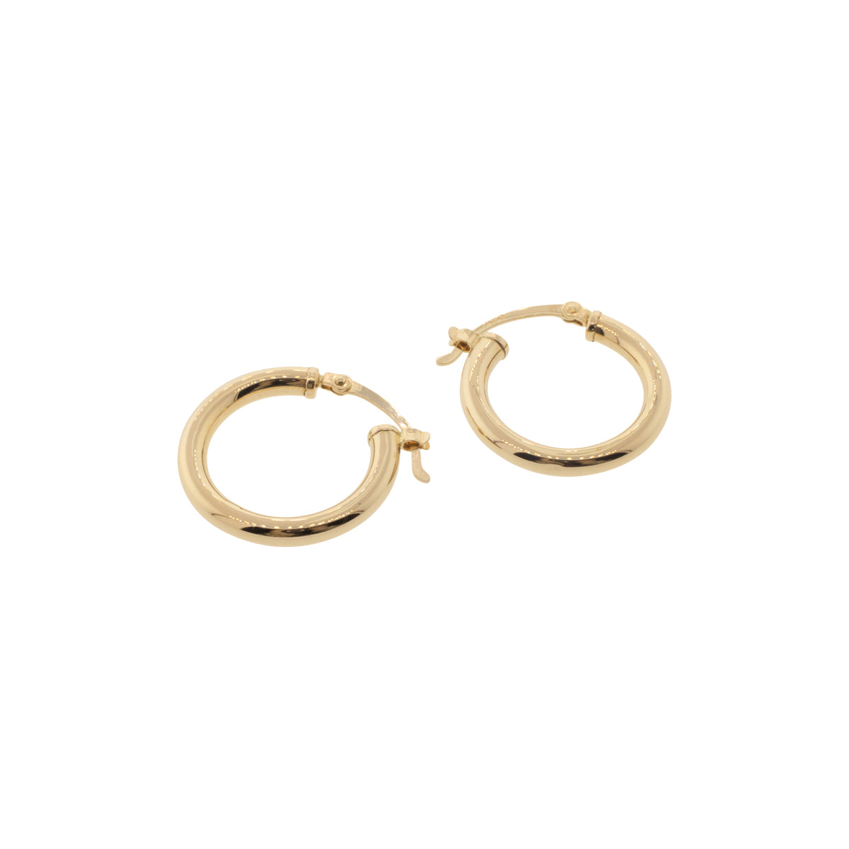 14K Yellow Gold Hollow 22mm Hoop Earrings