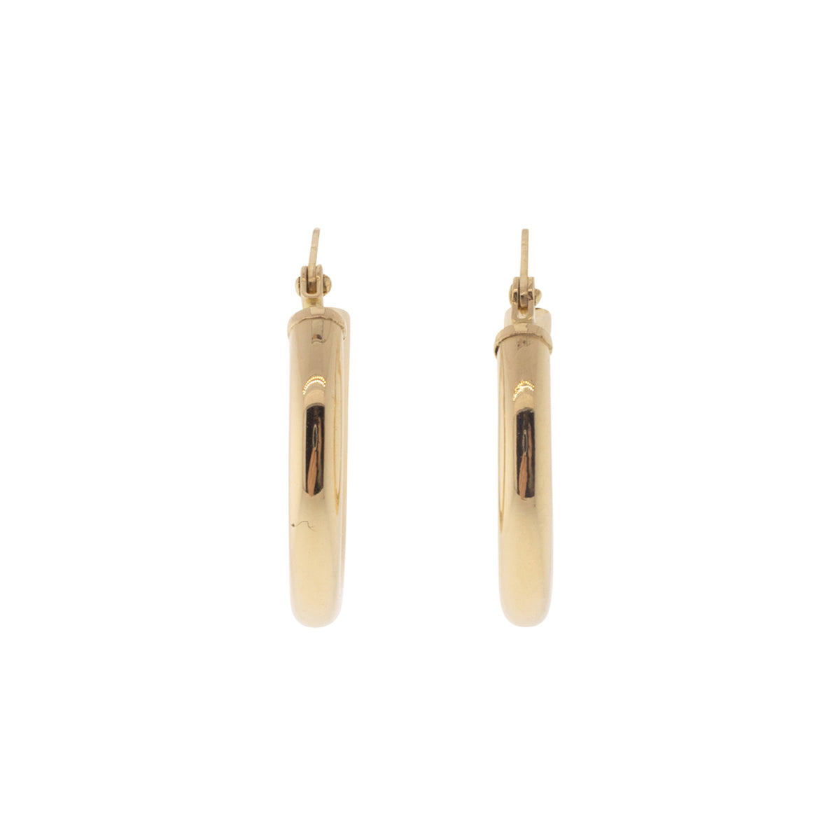 14K Yellow Gold Hollow 22mm Hoop Earrings