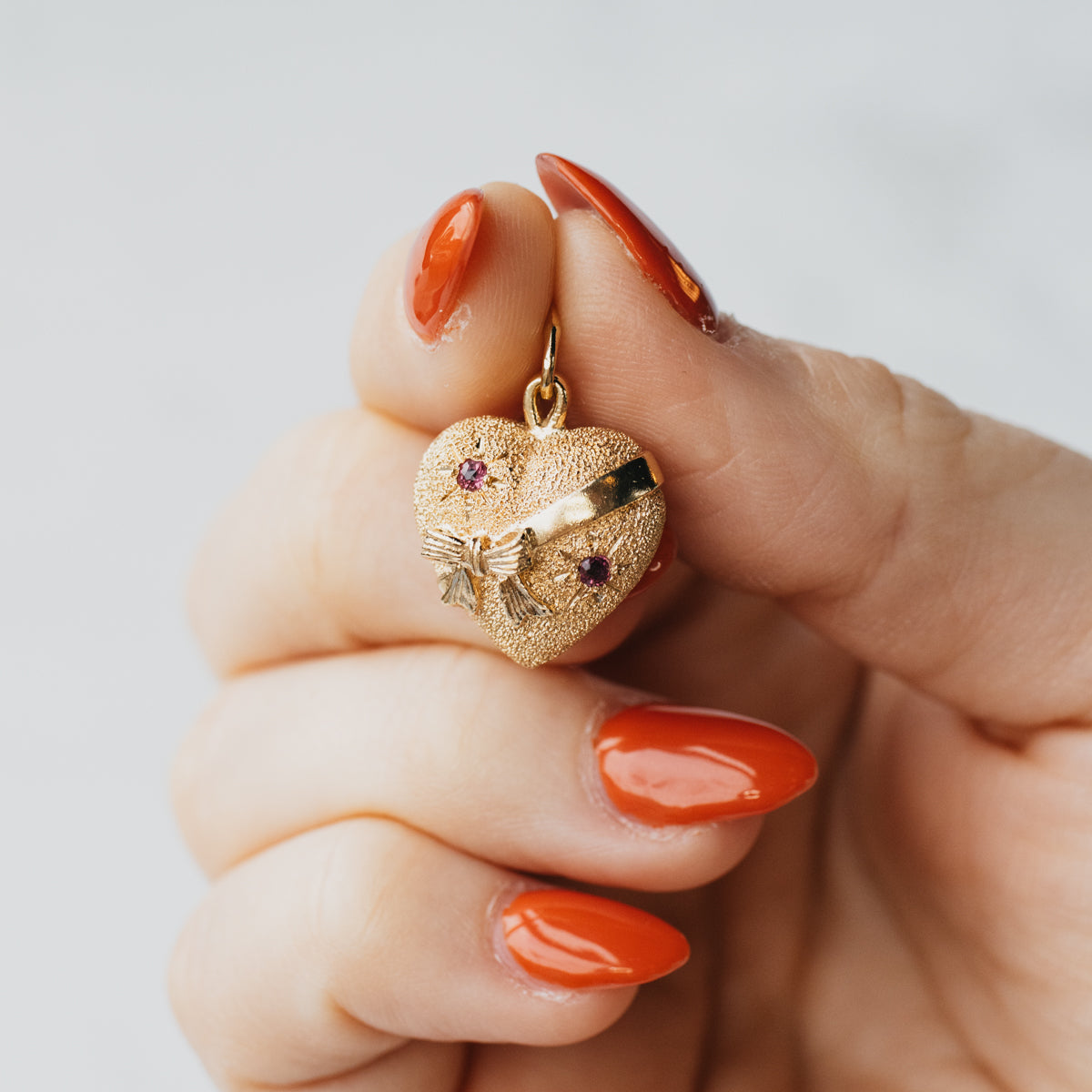 14K Yellow Gold Puffy Heart Charm