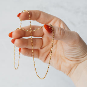 14K Yellow Gold 18" 1.80mm Ball Chain