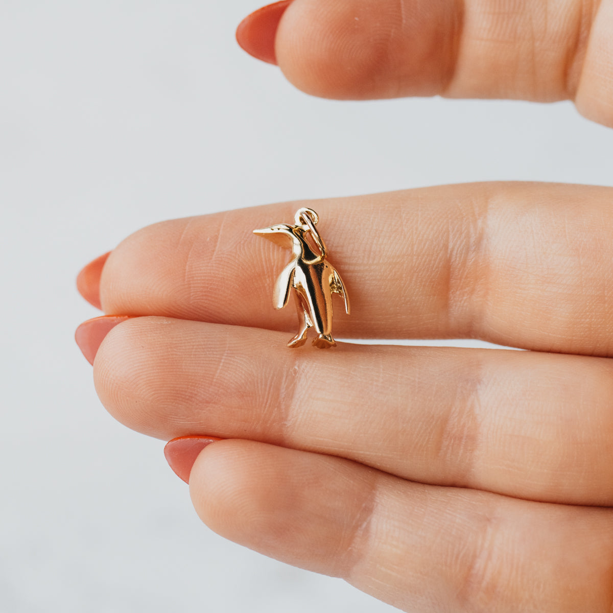14K Yellow Gold Penguin Charm